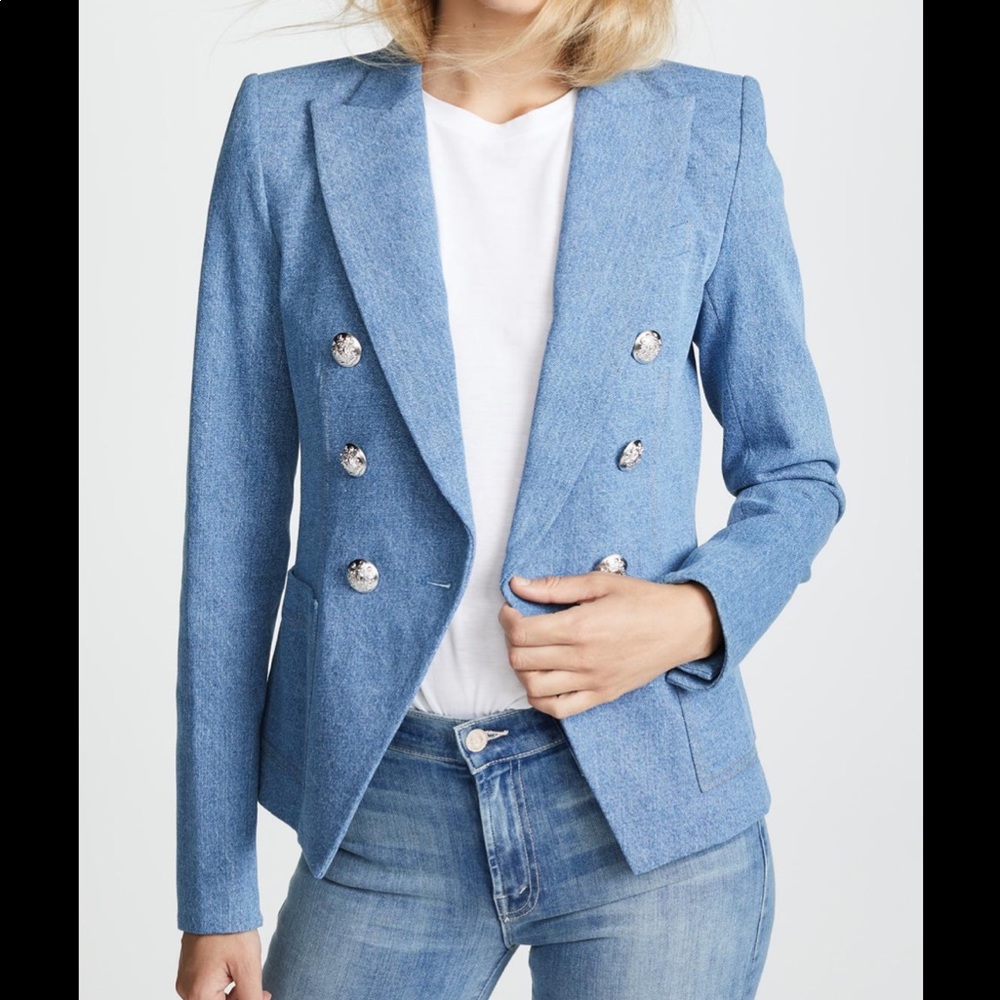 Veronica Beard Caden Denim Dickey Jacket
